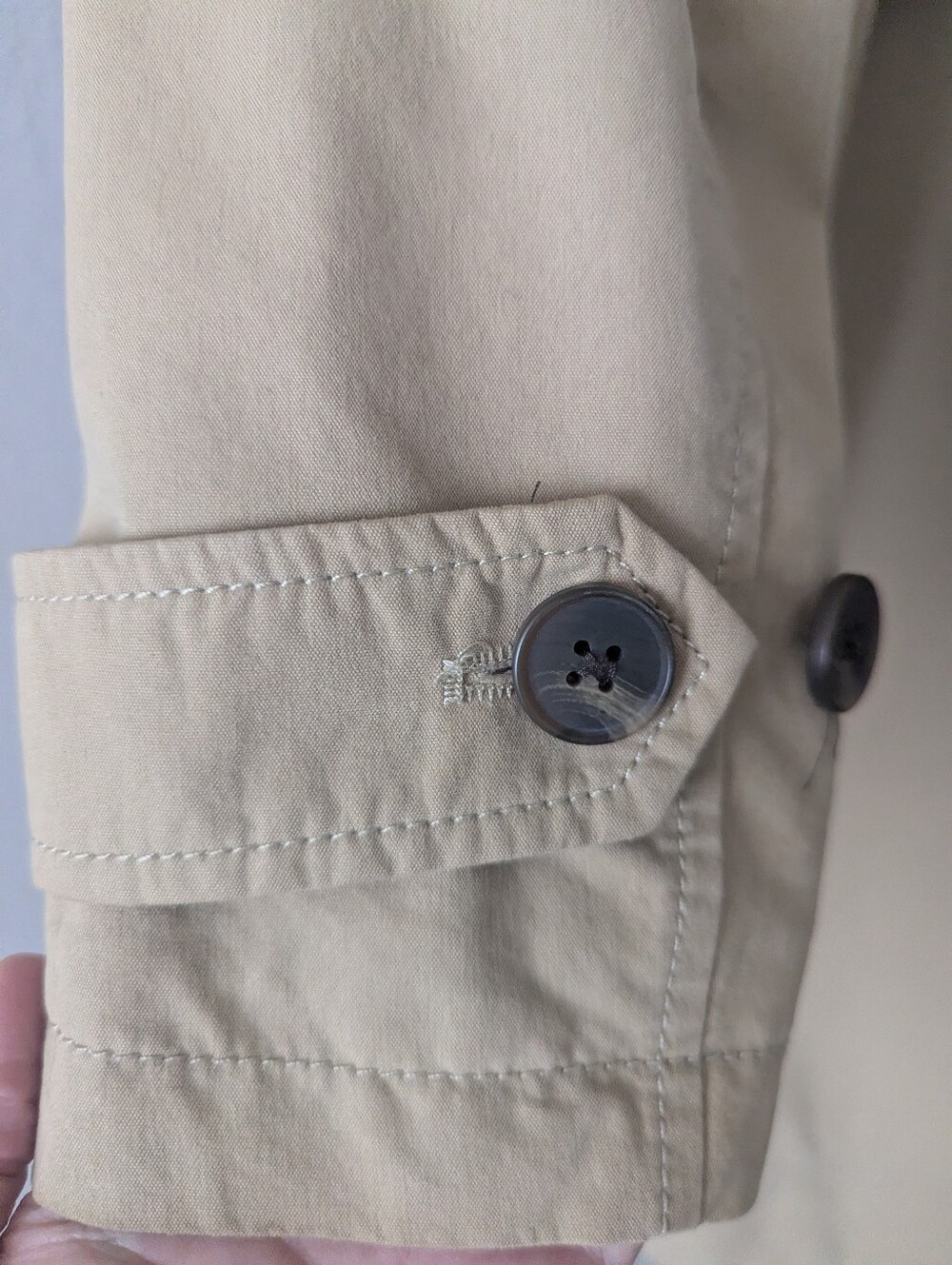 GAP Beige Double-Breasted Trench Coat with Belt - Picture 5 of 9